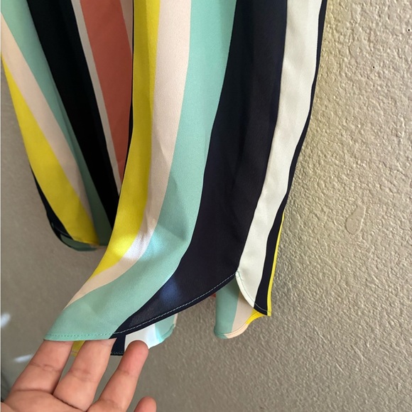 💥LOFT Multicolor Stripes Sleeveless Tank Top M - Picture 7 of 10
